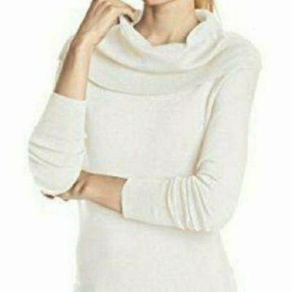 French‎ Connection Off White Wide Cowl Neck Long Sweater Size Medium - Picture 1 of 7